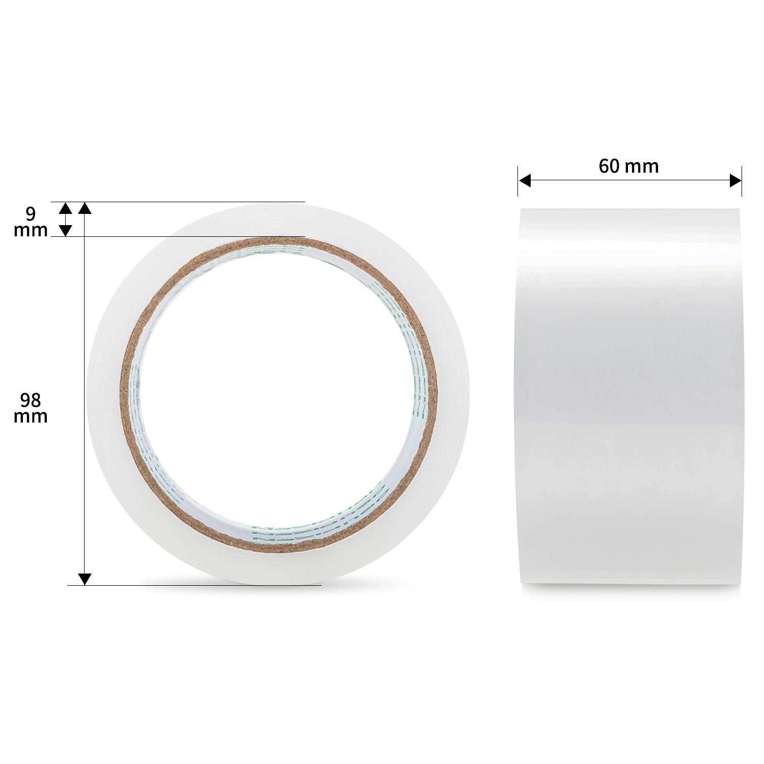 得力品正30931封箱膠帶60mm*60y*45um(6卷/筒)(普透)