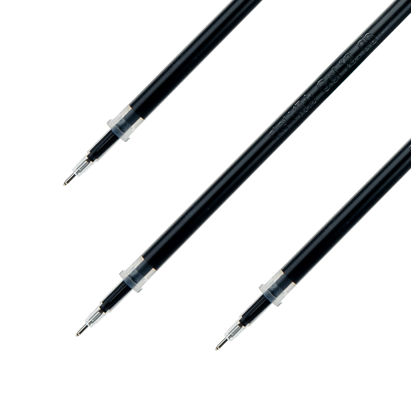 得力33571中性筆替芯套裝0.5mm全針管(黑)(40支芯+1支中性筆/套)