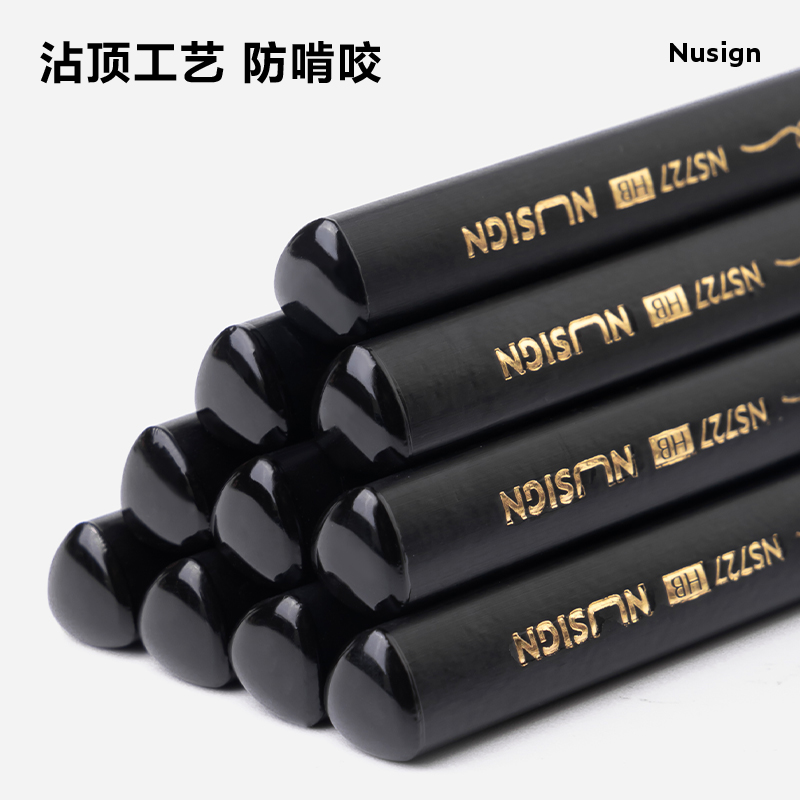 紐賽NS727-HB特粗三角桿黑木紐賽鉛筆HB(混)(10支/盒)