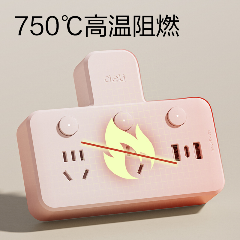 得力LU5008轉(zhuǎn)換器_2組+2A1C_彩盒裝(白)(個(gè))
