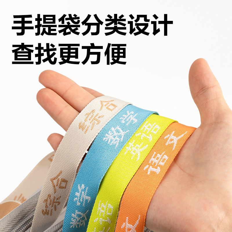 得力PP123_L型學生網(wǎng)紗拉鏈袋(橙)(個)